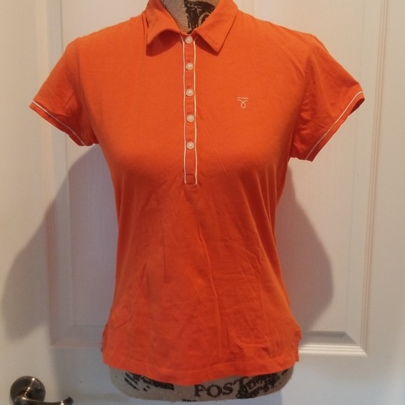 Soft lightweight orange polo shirt Calvin Klein - Picture 1 of 8